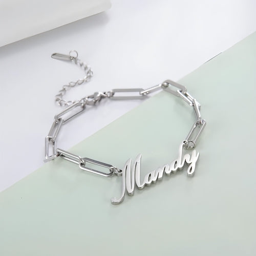 Stylish Stainless Steel Square Chain Bracelet – Modern & Minimalist