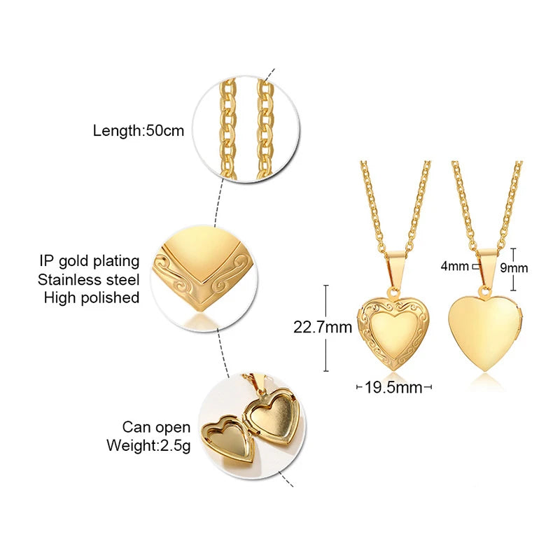 Romantic heart-shaped necklace gift for her