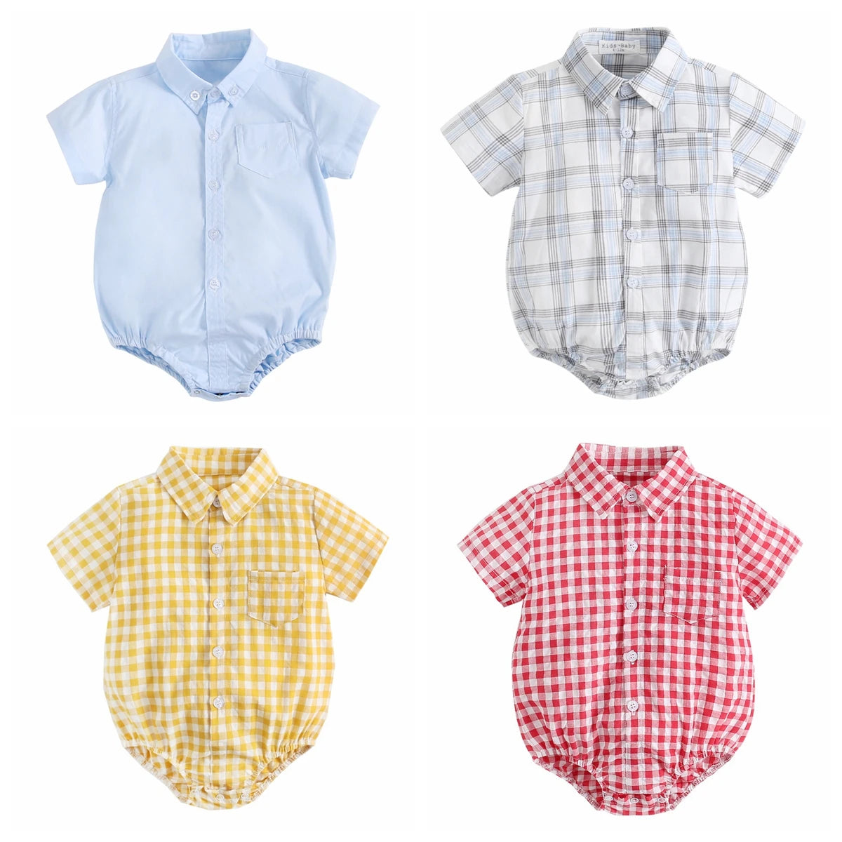 Sanlutoz cotton baby boys bodysuit in light blue
