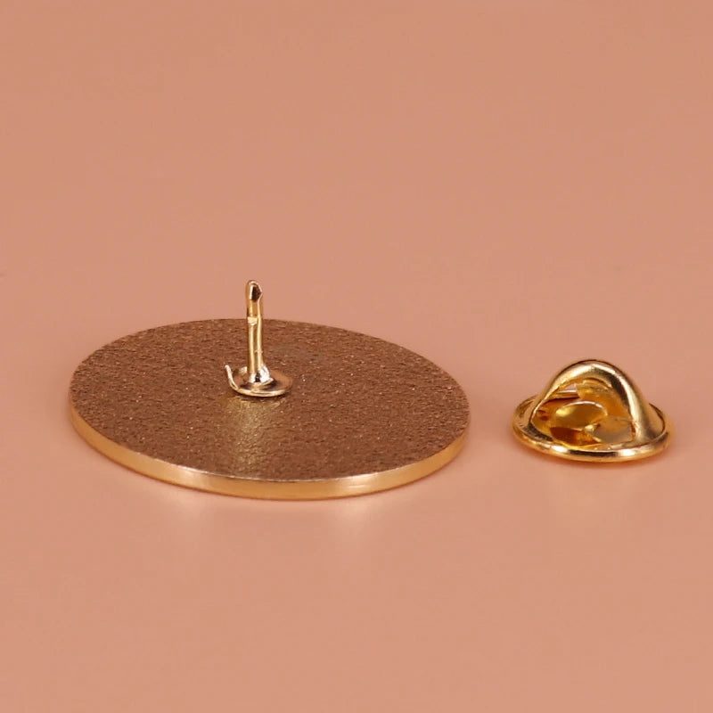 Cute tired-themed enamel lapel pin