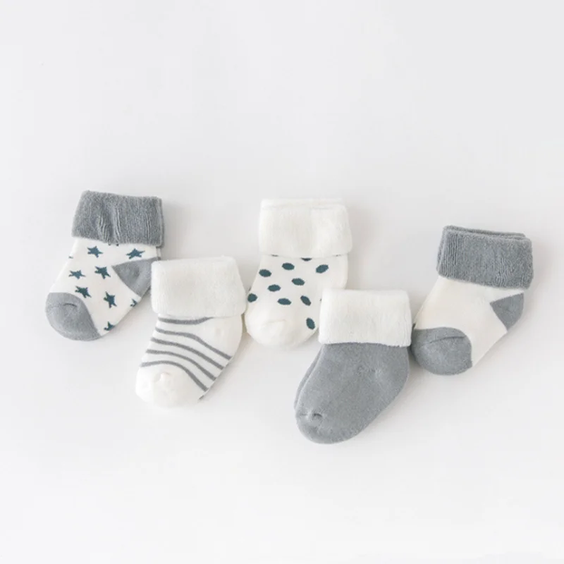 5 pairs of baby winter socks