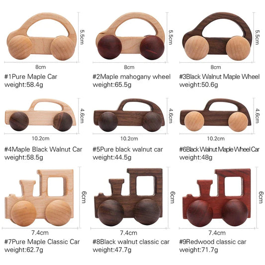 Eco-friendly wooden toy van for babies and toddlers