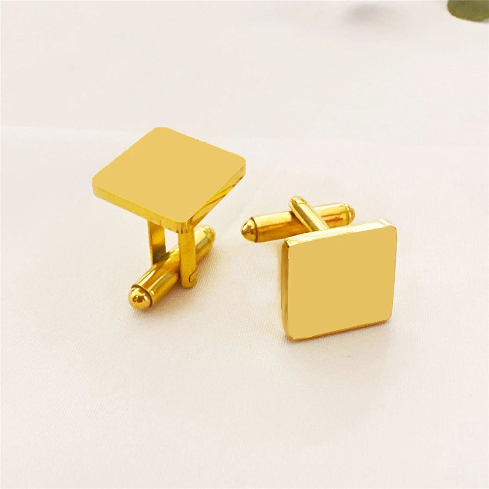 Personalized groom cufflinks with initials and date