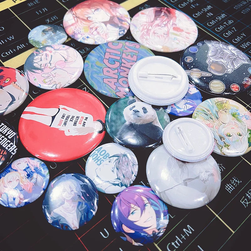 Blank button pins for custom design