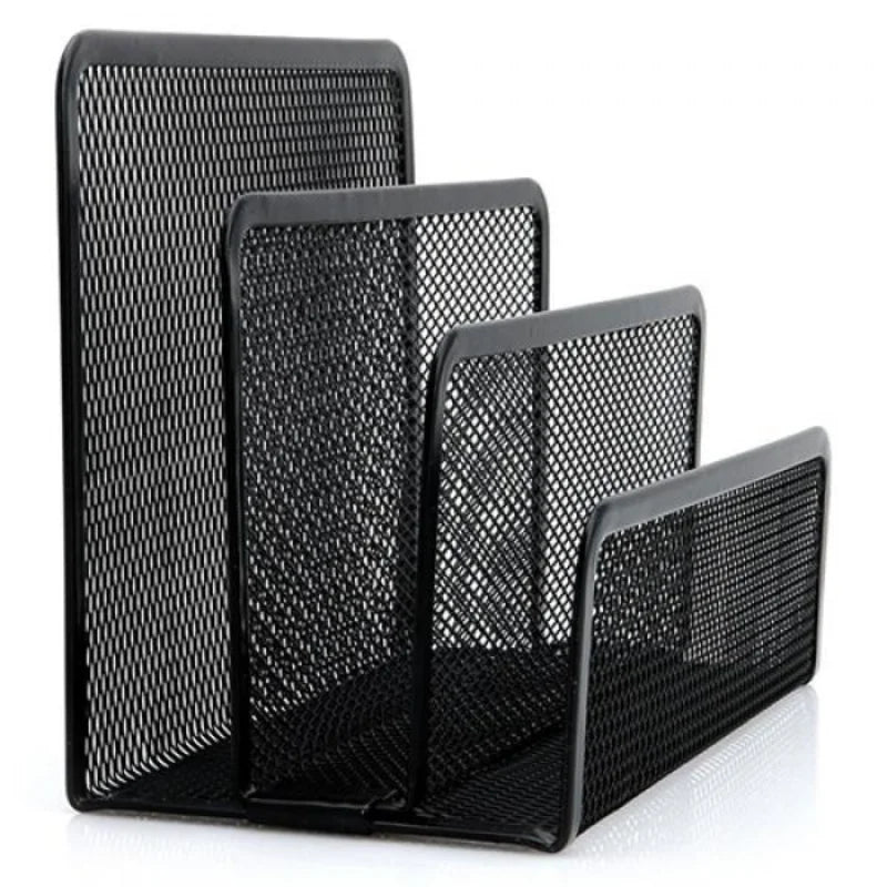 Multi-compartment desktop organizer rack