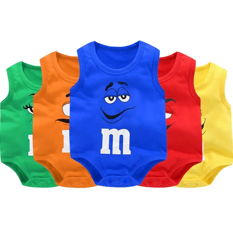 Newborn baby bodysuit with fun letter print