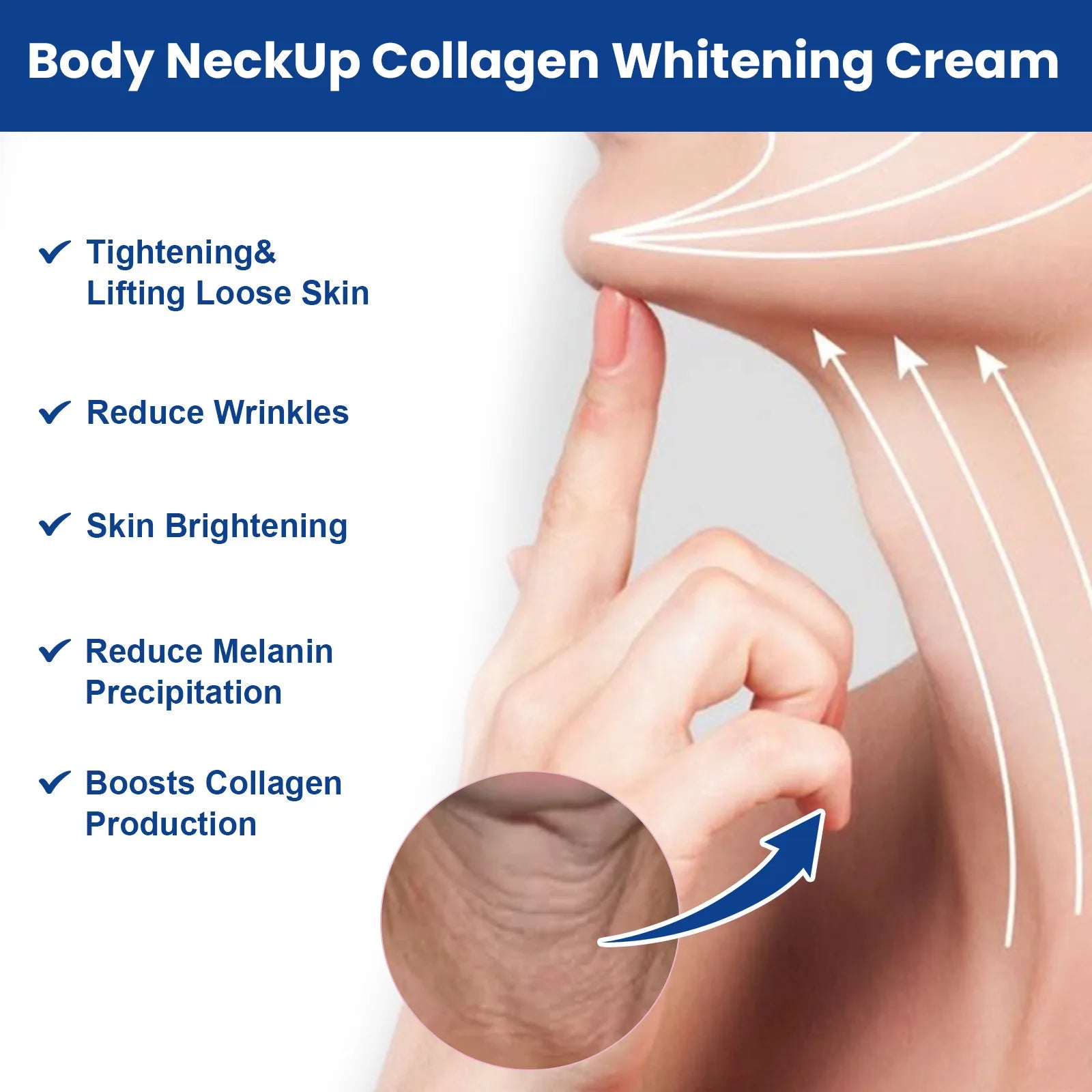 Collagen-rich neck firming cream for smoother, youthful skin