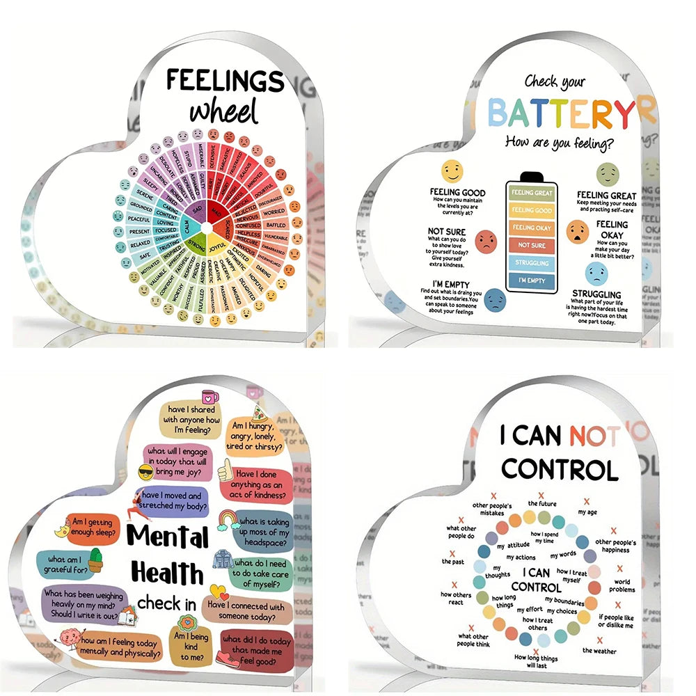 Mental health affirmation acrylic sign for daily motivation