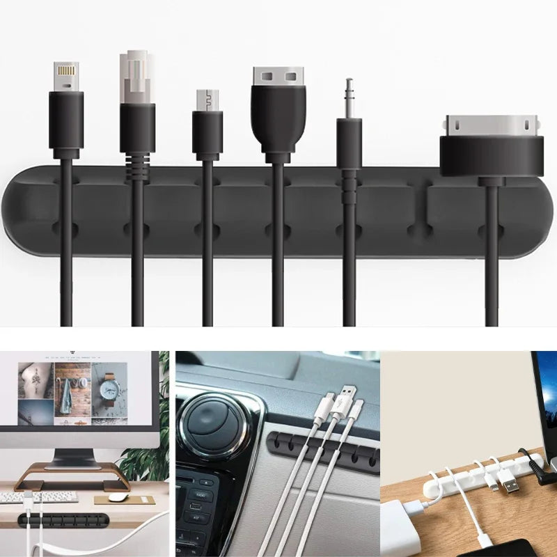 Cord management clips for home or office use