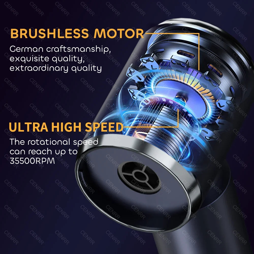 Portable handheld vacuum for car interior cleaning