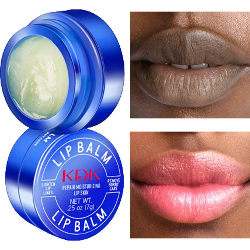 Dark lip balm and melanin lip mask for pigmented lips
