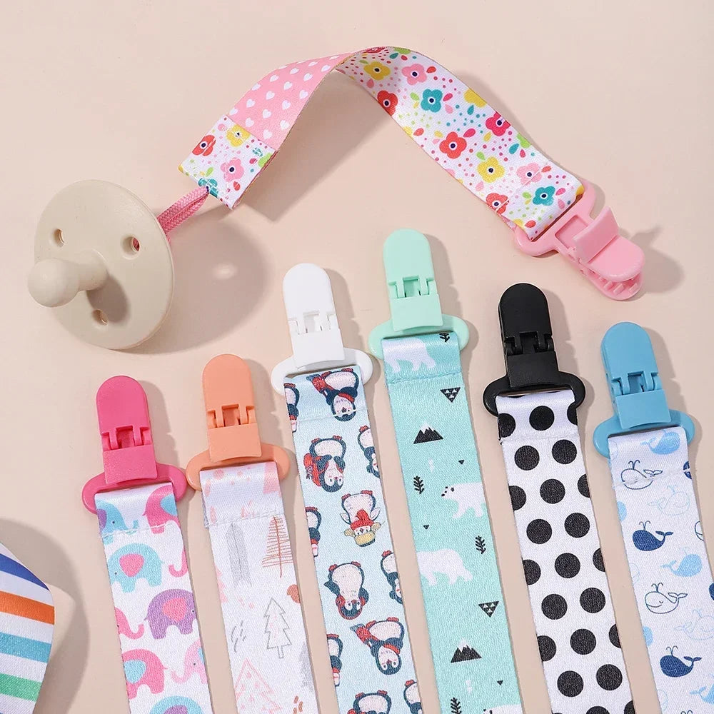 Cartoon pacifier clip chain for babies with fun designs