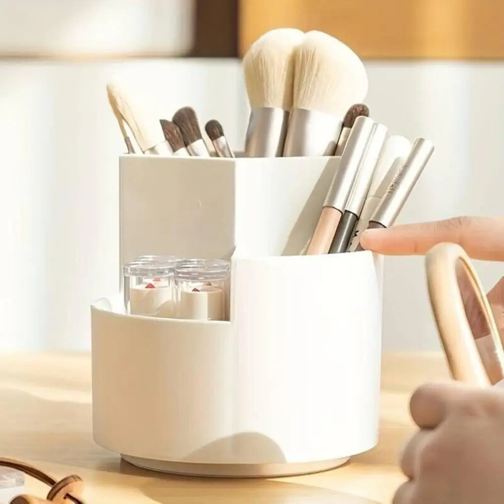 Rotating office supply holder with multiple compartments