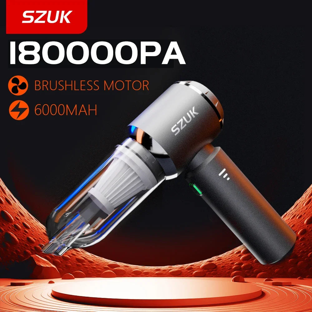 Portable SZUK vacuum for car interior cleaning
