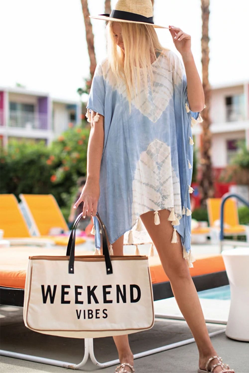 Trendy white letter print tote bag for daily essentials
