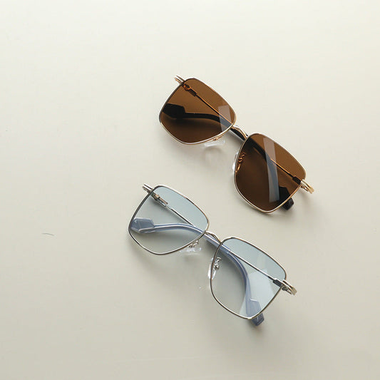 Baby Kids Square Frame Metal Sun Protection Sunglasses