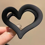 Black frosted heart hair clip to add style to any hairstyle