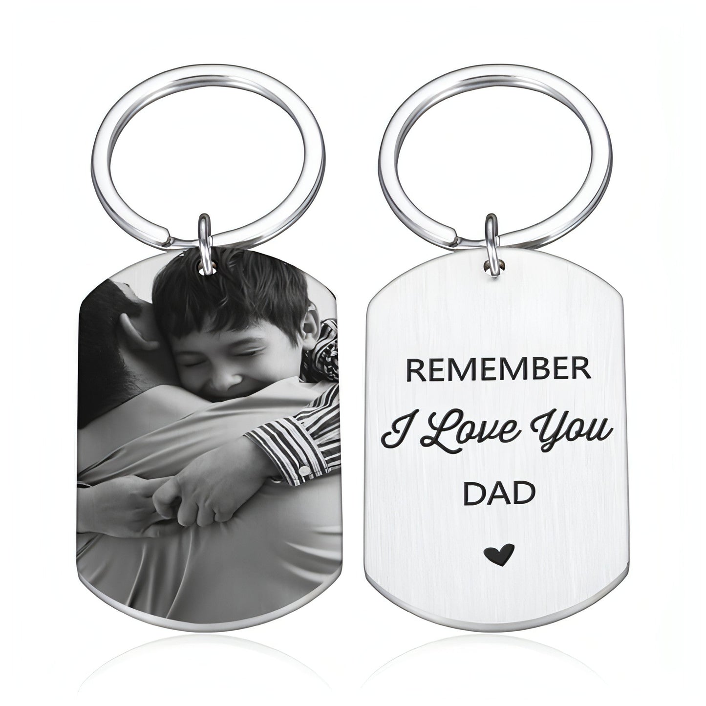 custom name tag engraved keychain with pendant
