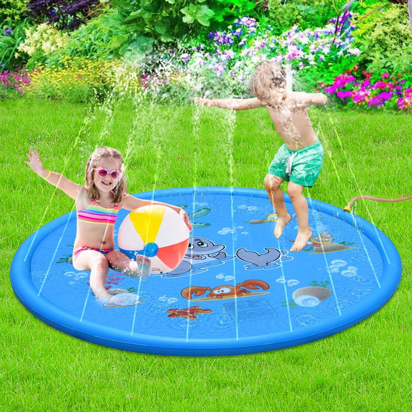 Durable Kids Water Spray Splash Pad outdoor toy