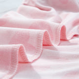 Pink Plus Size Heart Checkered Sweater