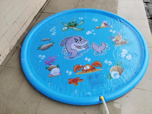 backyard splash pad for kids summer fun