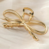 Gold Bowknot Metal Hair Clip