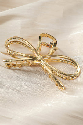 Gold Bowknot Metal Hair Clip