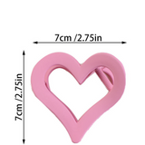 Black Frosted Heart Hair Clip