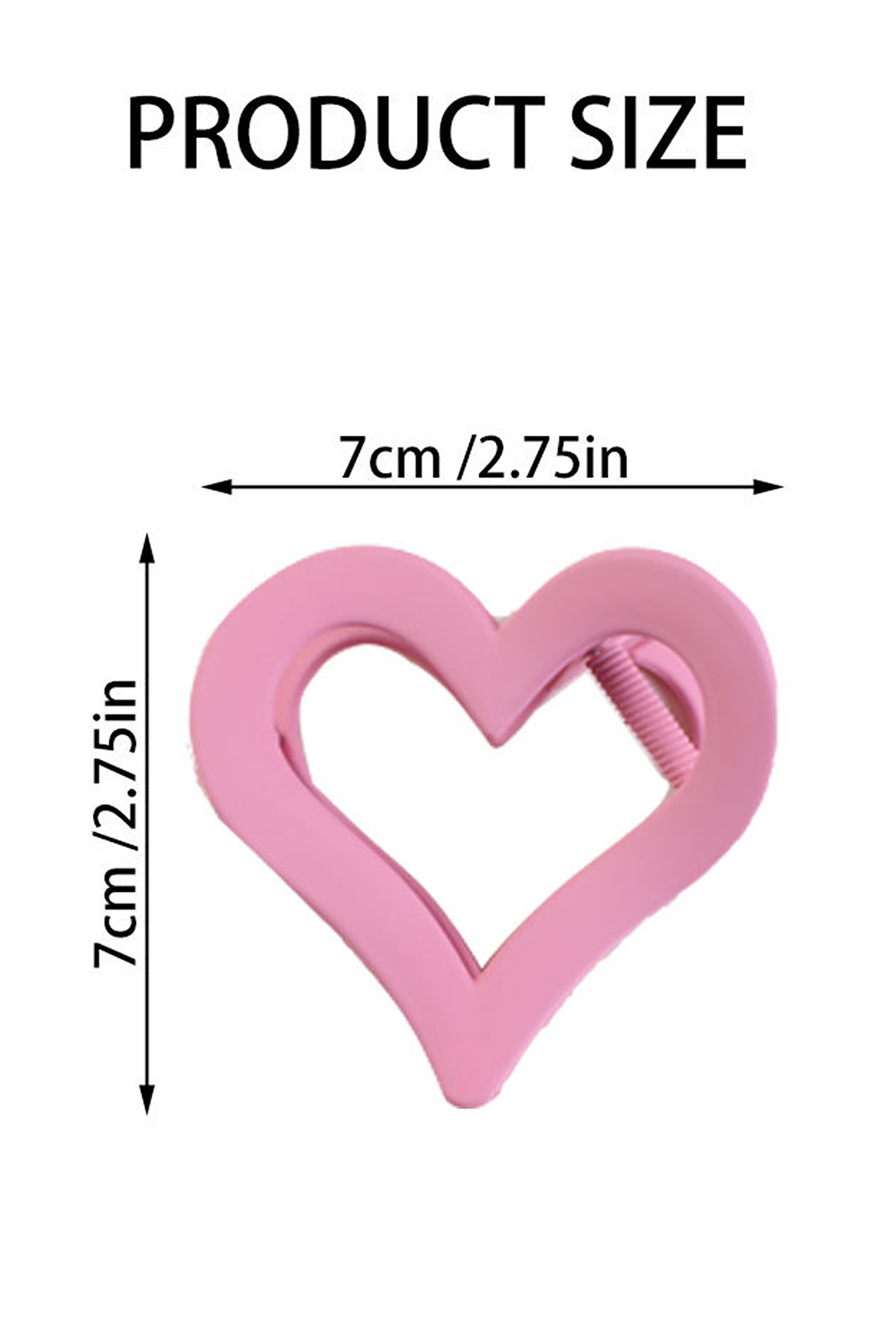frosted hair clip heart design durable
