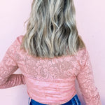 Blossom lace top featuring a stylish floral design for women