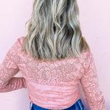 Blossom lace top featuring a stylish floral design for women