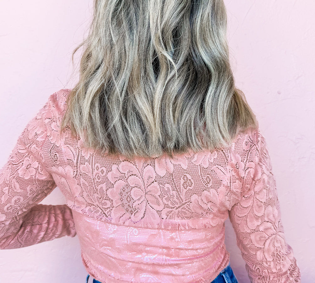 Blossom lace top featuring a stylish floral design for women