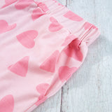 Pink Plus Size Heart Checkered Sweater