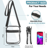 Black Transparent PVC Crossbody Bag