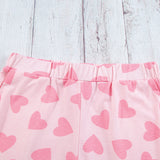 Pink Plus Size Heart Checkered Sweater