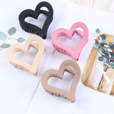 Black Frosted Heart Hair Clip