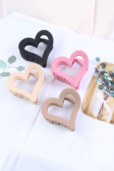 frosted hair clip heart design durable