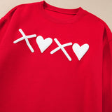 Red XOXO Heart Sweatshirt