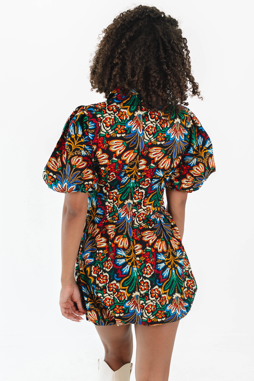 Chic and comfy boho floral dress perfect for sunny days