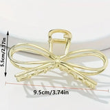 Gold Bowknot Metal Hair Clip