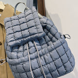 Black Quilted Puffer Backpack