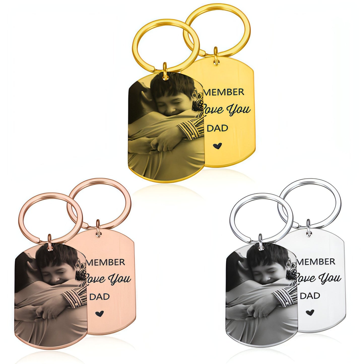 custom name tag engraved keychain with pendant
