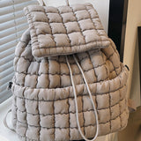 Black Quilted Puffer Backpack