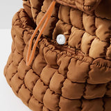 Black Quilted Puffer Backpack