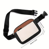 White Color Block Crossbody Bag