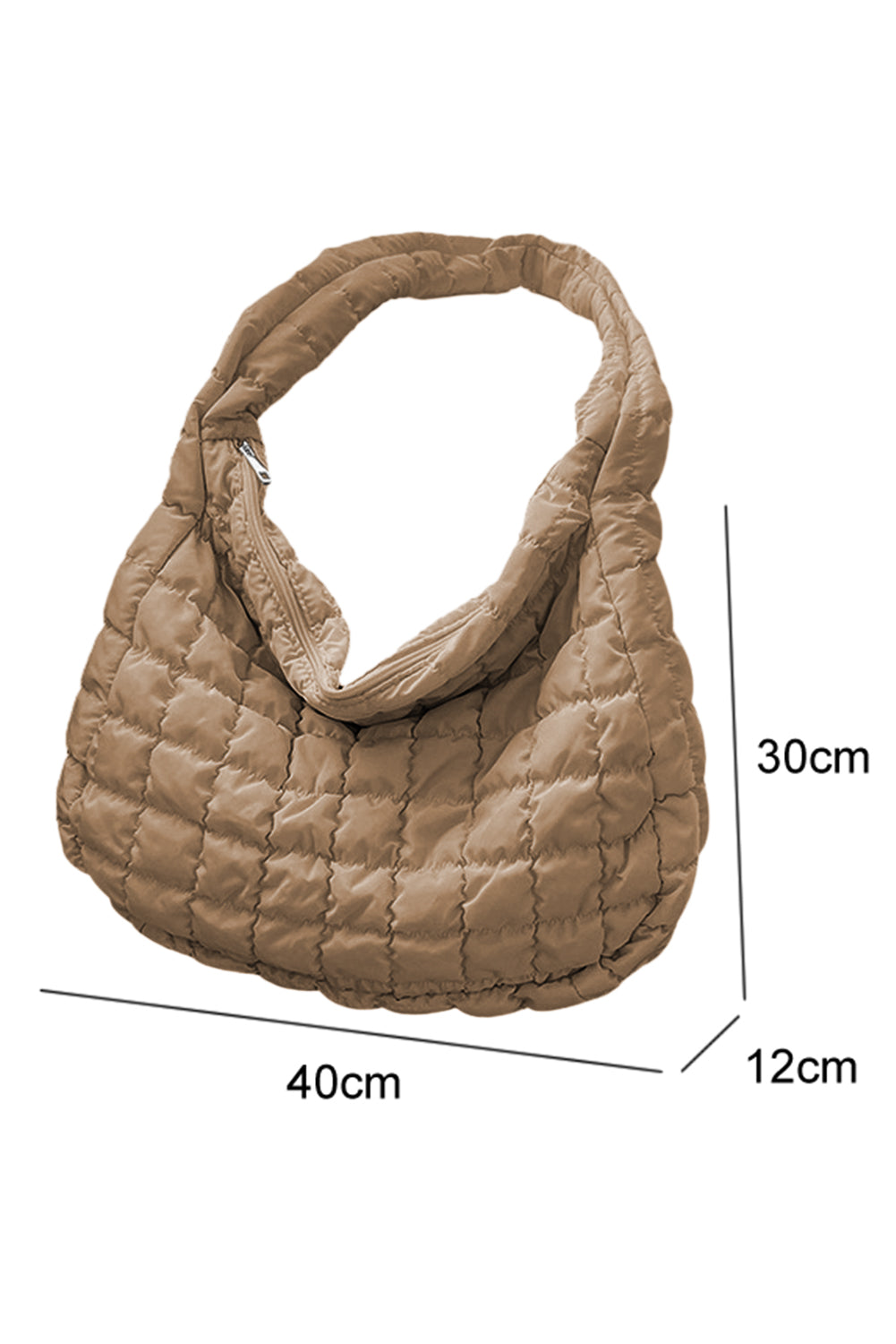 Trendy beige quilted handbag for everyday use