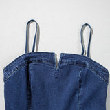 Sail Blue Spaghetti Strap Jumpsuit