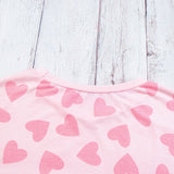 Pink Plus Size Heart Checkered Sweater