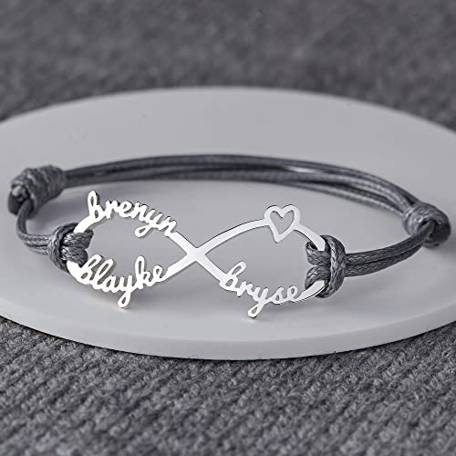 custom personalized infinity bracelet