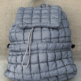 Black Quilted Puffer Backpack